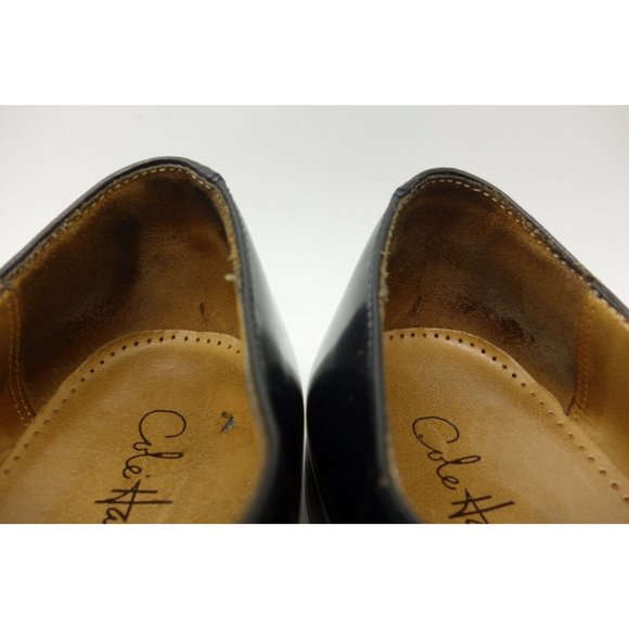 Cole Haan Black Leather Cap Toe Lace Up Oxfords Shoes Men\'s 10.5 D
